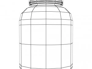 botella grande de prote&iacute;na Modelo 3D