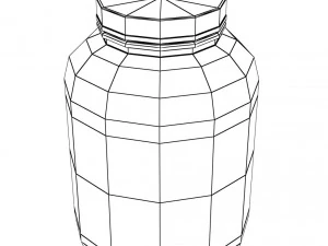botella grande de prote&iacute;na Modelo 3D