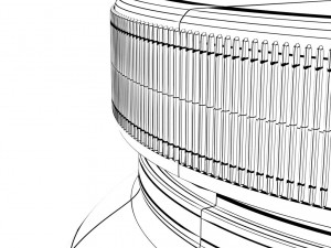 protein bottle with red cap 3D Model