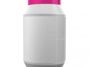 pink protein bottle 3D Model