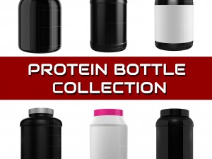 Protein Shaker Bottle with Protein Pink 3D model