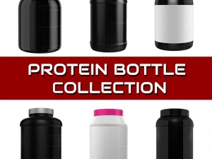 protein bottle collection 3D Model