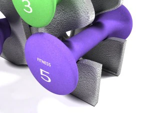 neoprene dumbbell set 3D Model