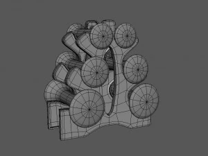 neoprene dumbbell set 3D Model