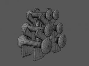 neoprene dumbbell set 3D Model