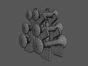 neoprene dumbbell set 3D Model