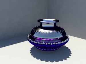 mordern glass pot Model 3D