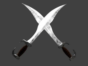 spartan sword falcata greek Modello 3D