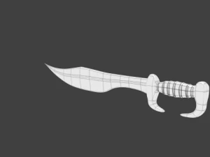 spartan sword falcata greek 3D Model