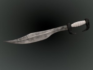spartan sword falcata greek Modello 3D