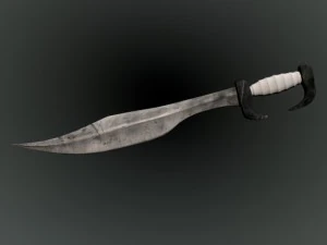 spartan sword falcata greek 3D Model