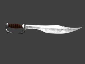 spartan sword falcata greek Modello 3D