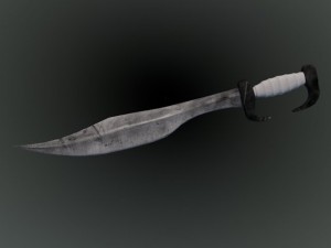 spartan sword falcata greek Modello 3D