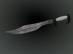 spartan sword falcata greek 3D Model