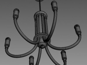 matched pair of charles hollis jones chandeliers Model 3D