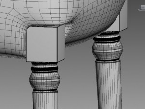 creazioni fiammetta ring back chair 3D Model