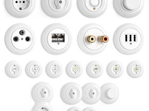 switches and sockets thpg porcelain covering 3D Model