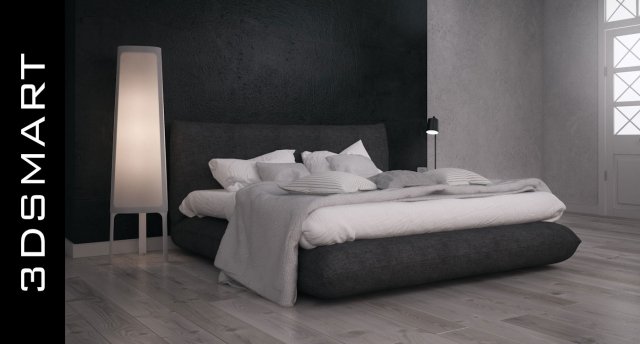 photorealistic jalis bed Modello 3D .c4d .max .obj .3ds .fbx .stl .blend 
