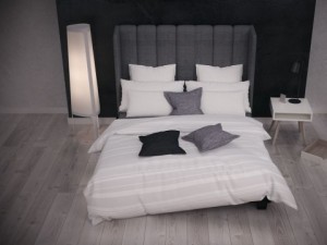 photorealistic bed 3D 模型