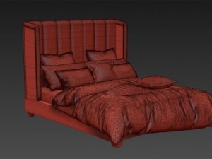 photorealistic bed 3D 模型