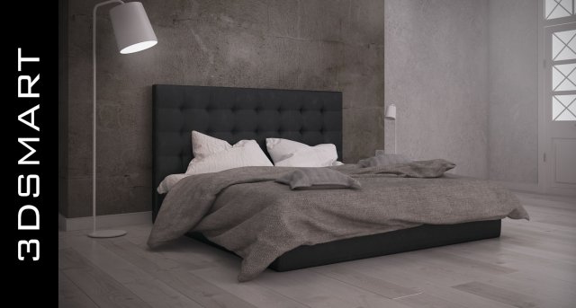 photorealistic bed Modello 3D .c4d .max .obj .3ds .fbx .stl .blend 