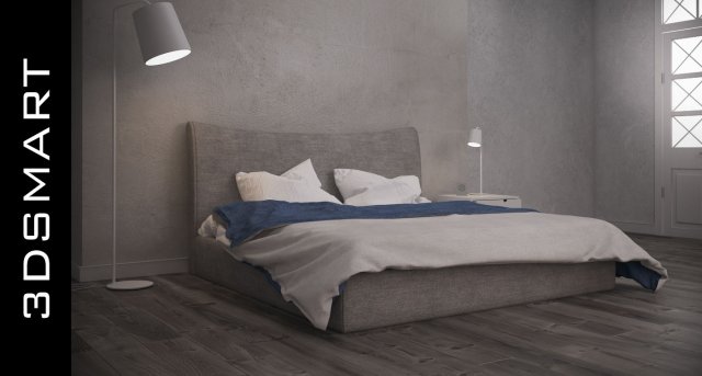 photorealistic bed Modèle 3D .c4d .max .obj .3ds .fbx .stl .blend 