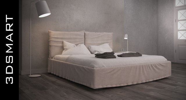 photorealistic bonaldo toolate bed 3D 模型 .c4d .max .obj .3ds .fbx .stl .blend 