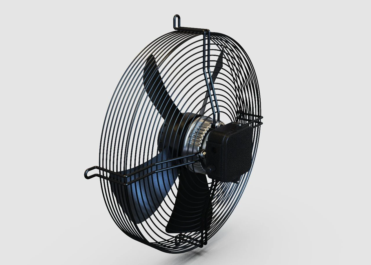 industrial fan 3D Model .c4d .max .obj .3ds .fbx .stl .blend