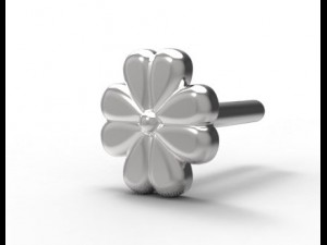 gold earrings Model 3D
