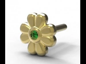 boucles d'oreilles en or Modèle 3D