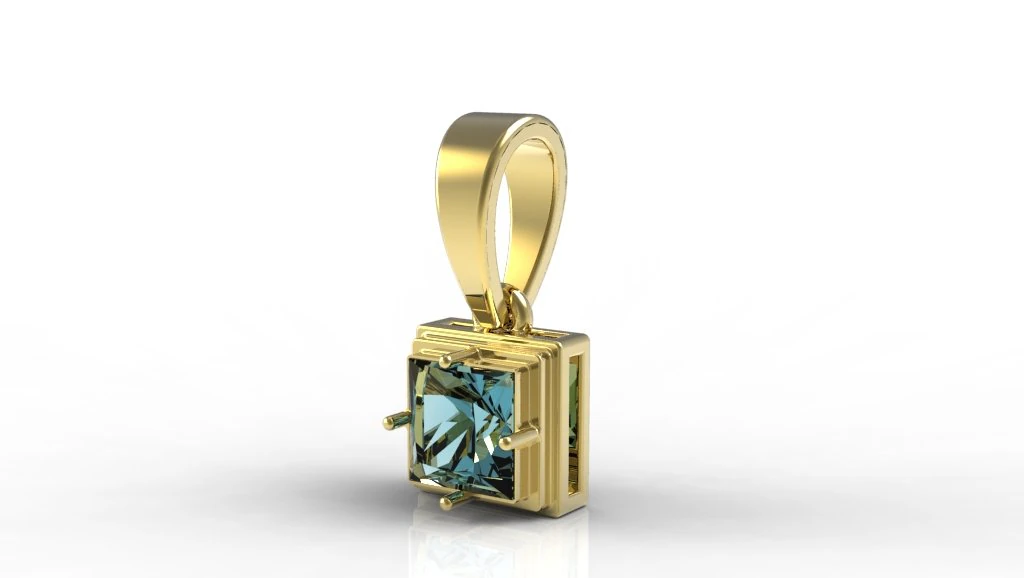gold pyramid pendant 3D Model .c4d .max .obj .3ds .fbx .stl .blend
