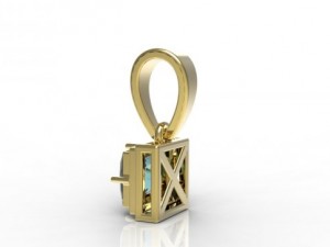 gold pyramid pendant 3D 模型