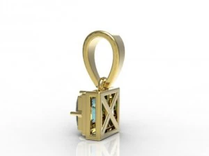 gold pyramid pendant 3D Model
