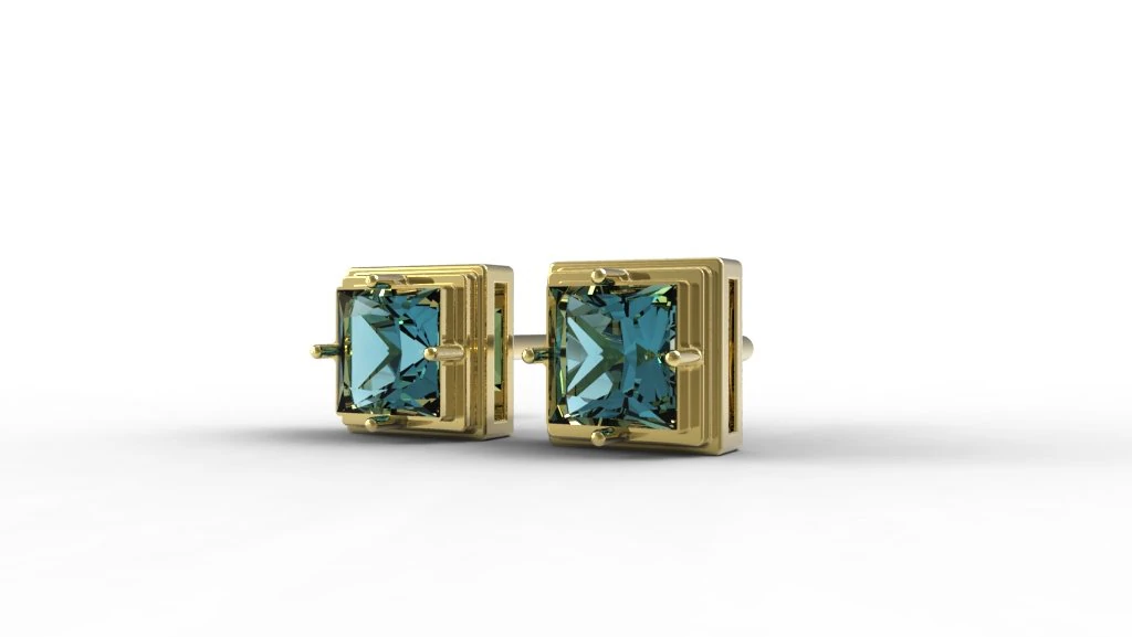 earrings pyramid 3D Model .c4d .max .obj .3ds .fbx .stl .blend 