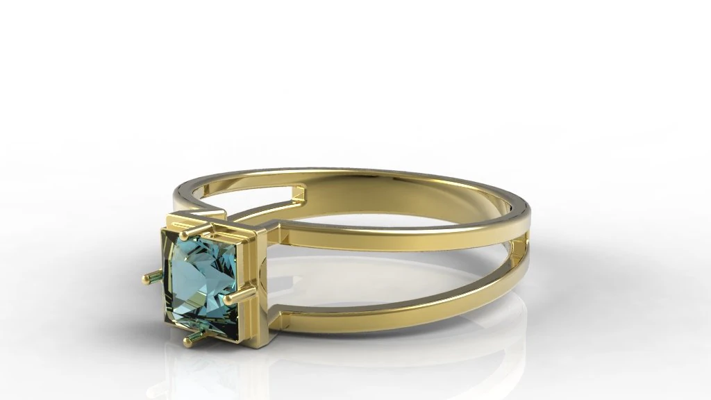 gold pyramid ring 3D Model .c4d .max .obj .3ds .fbx .stl .blend 