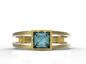 gold pyramid ring 3Dモデル