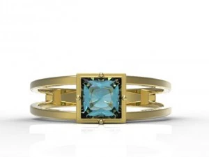 gold pyramid ring 3D Model