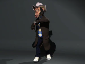 Chimpanzee High quality character full Rigged and Animated 3D Model