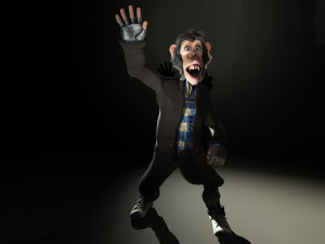Chimpanzee High quality character full Rigged and Animated Model 3D