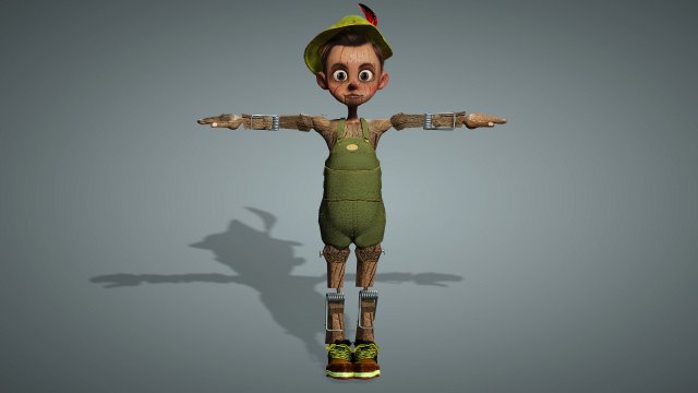 WOODEN BOY Model 3D .c4d .max .obj .3ds .fbx .stl .blend 