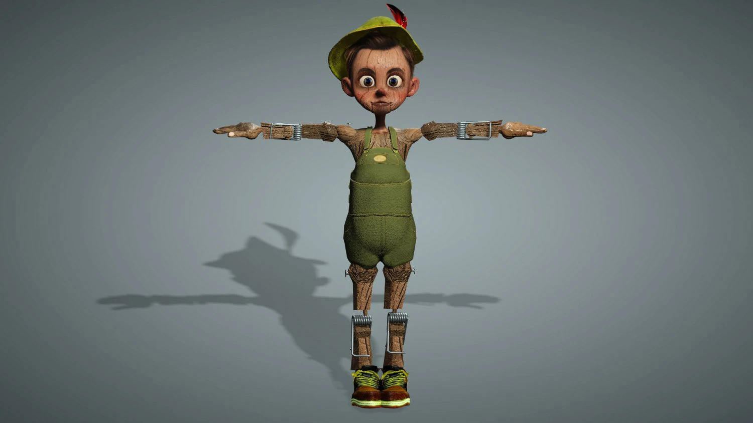 WOODEN BOY 3D Model .c4d .max .obj .3ds .fbx .stl .blend