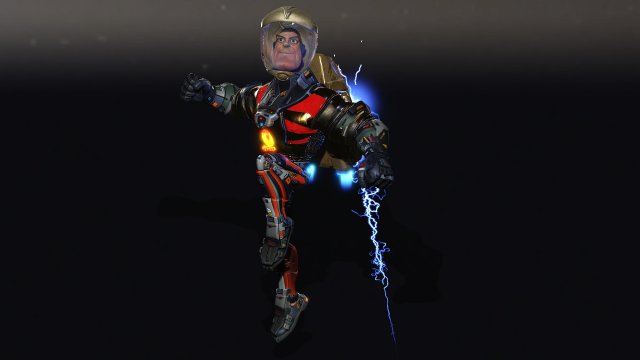 Space Hero High quality character full Rigged and Animated Model 3D .c4d .max .obj .3ds .fbx .stl .blend 