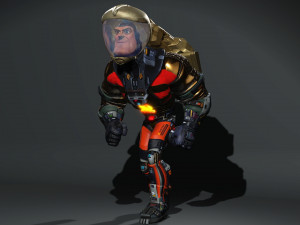 Space Hero High quality character full Rigged and Animated Model 3D