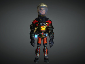 Space Hero High quality character full Rigged and Animated Model 3D