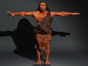 Cave Man High quality character full Rigged and Animated 3D Модель