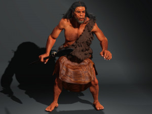 Cave Man High quality character full Rigged and Animated 3D Model