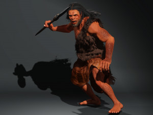 Cave Man High quality character full Rigged and Animated 3D Model
