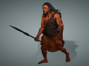 Cave Man High quality character full Rigged and Animated 3D Model