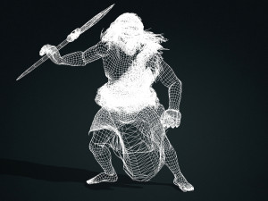 Cave Man High quality character full Rigged and Animated 3D Model