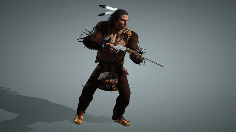 Apache High quality character full Rigged and Animated 3D Model .c4d .max .obj .3ds .fbx .stl .blend 